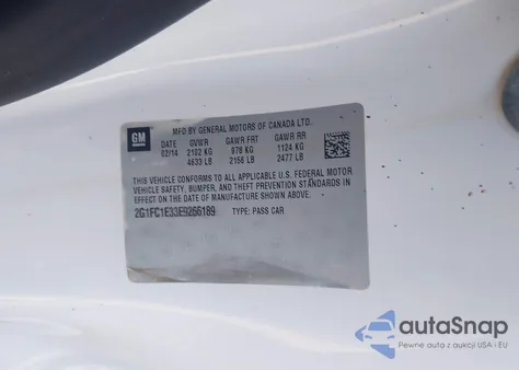 2014 Chevrolet Camaro 2Lt from USA, damaged, VIN 2G1FC1E33E9266189